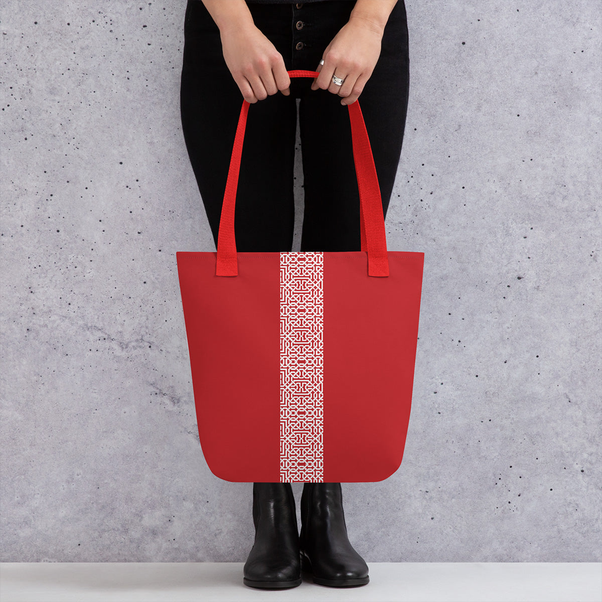Tote bag (Geometric Red)