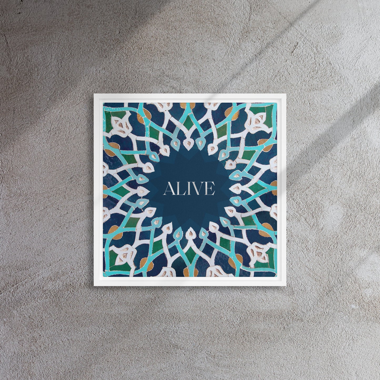 'Alive' Framed canvas