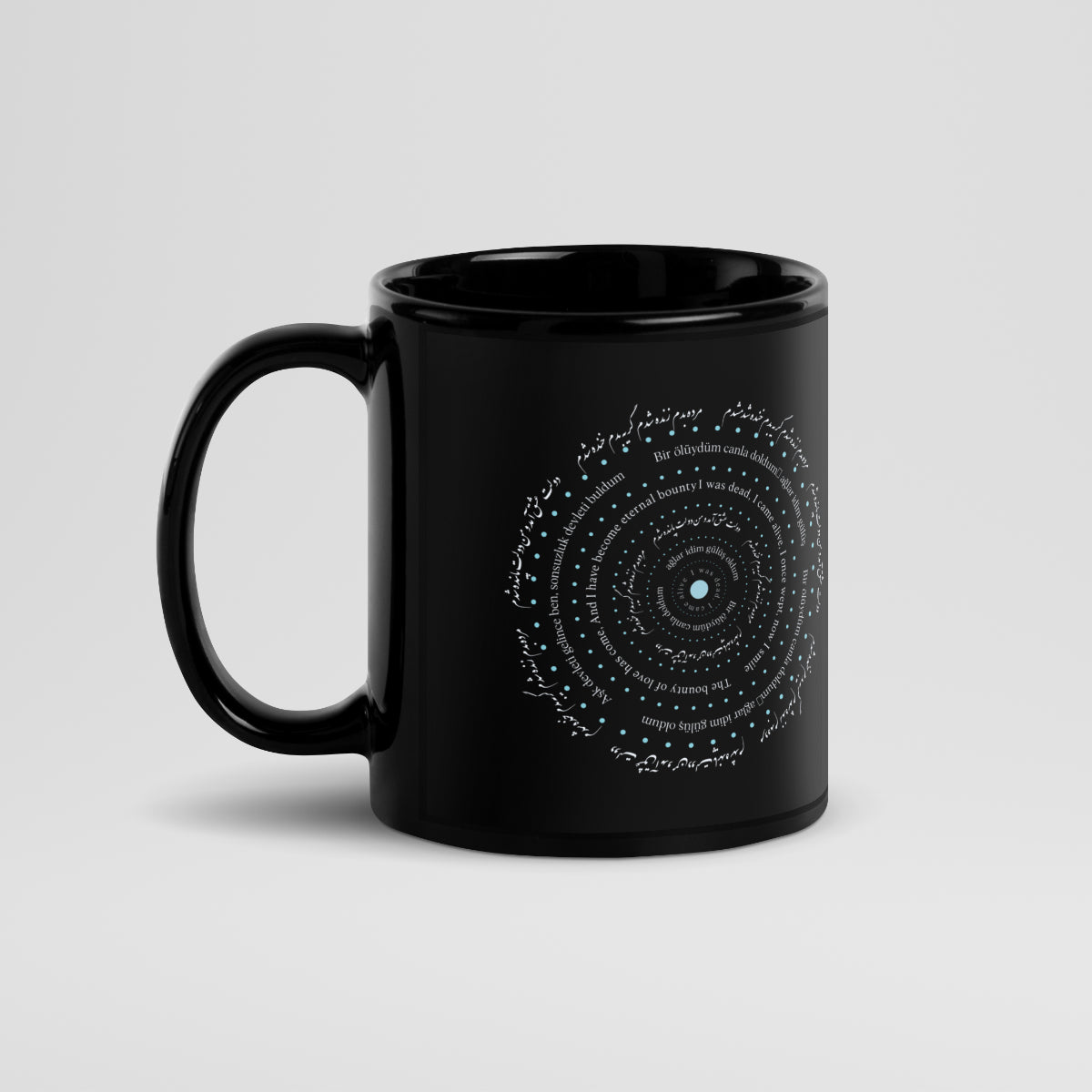 'Alive' Black Glossy Mug