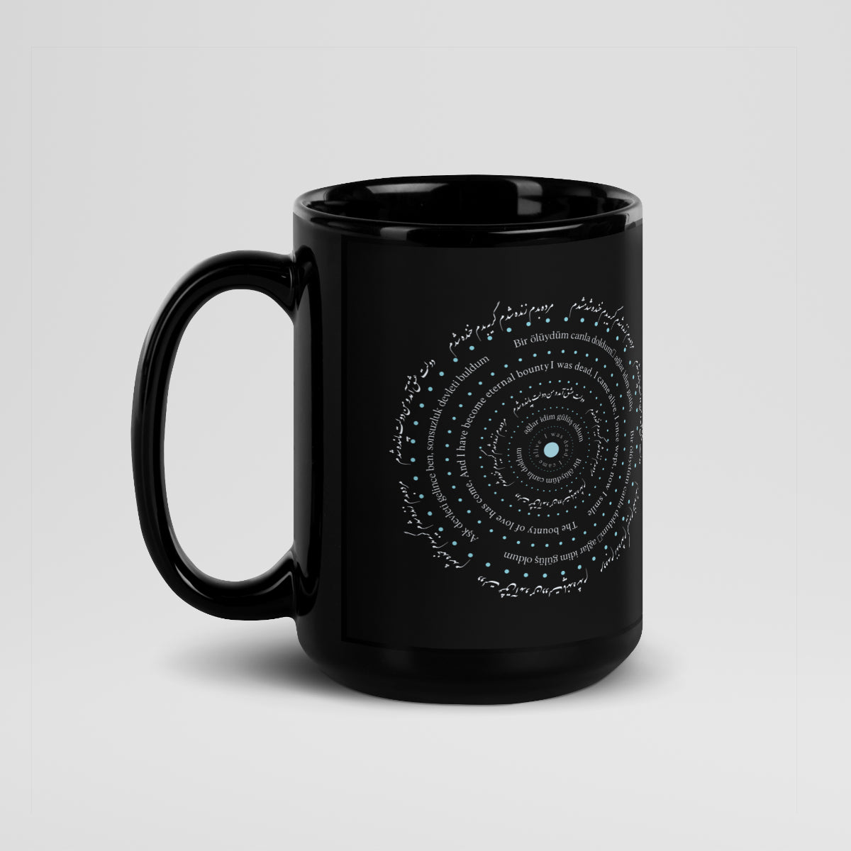 'Alive' Black Glossy Mug
