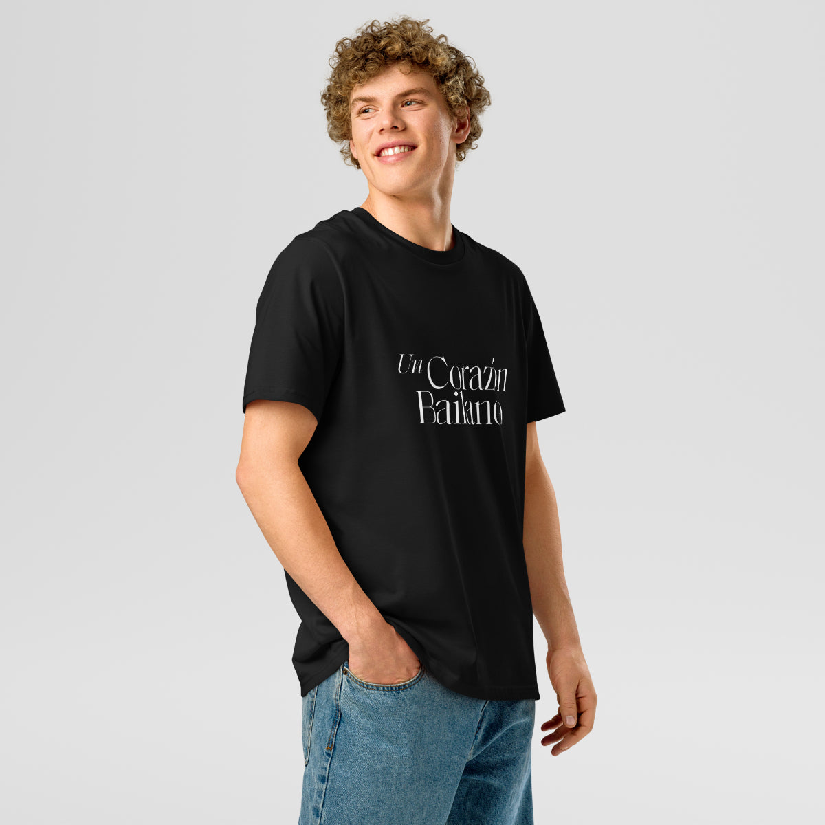 Ribbed neck T-shirt