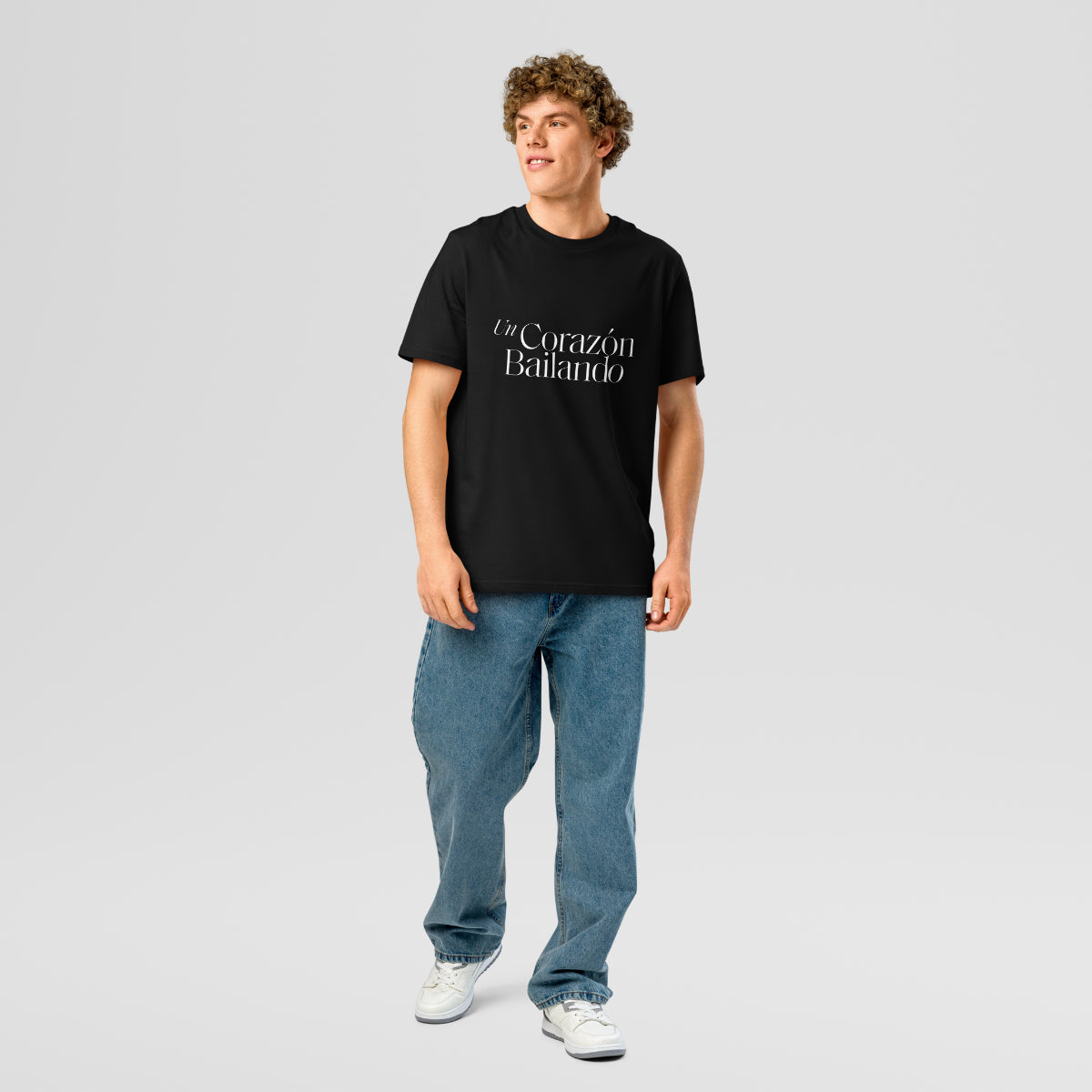 Ribbed neck T-shirt