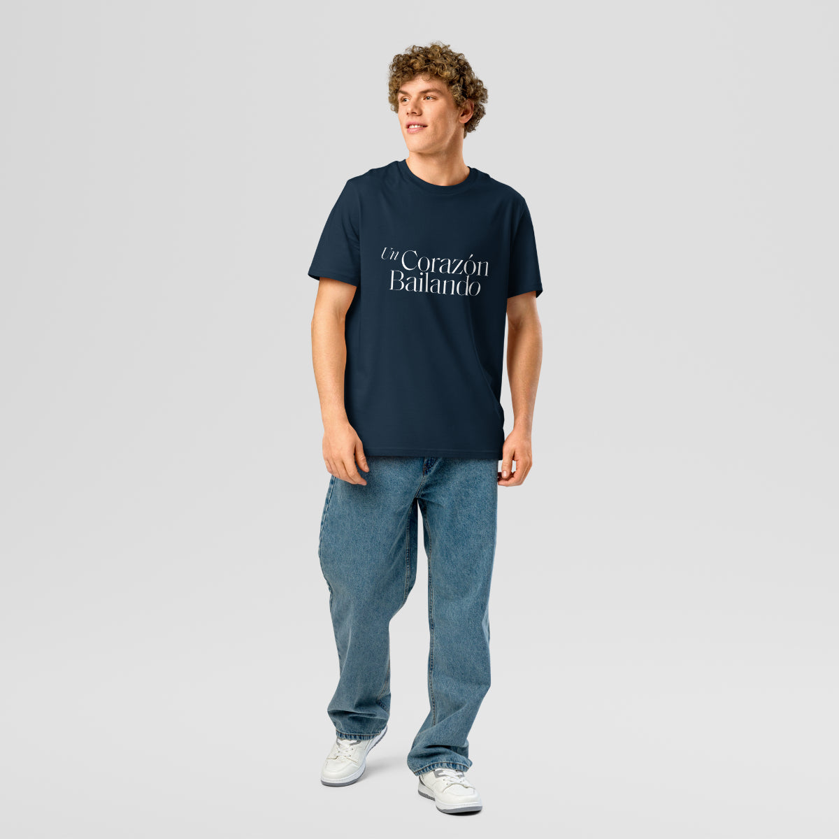 Ribbed neck T-shirt