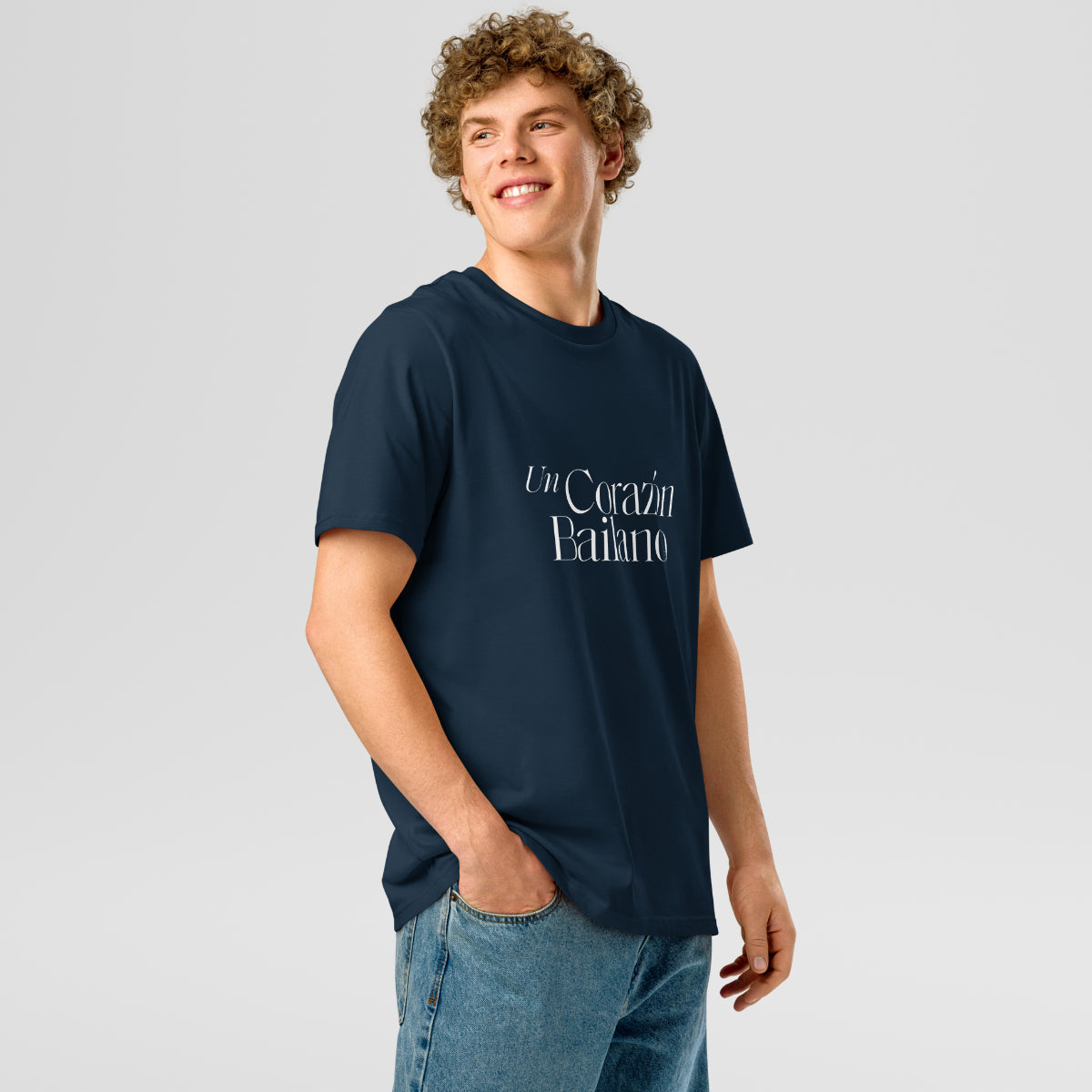 Ribbed neck T-shirt
