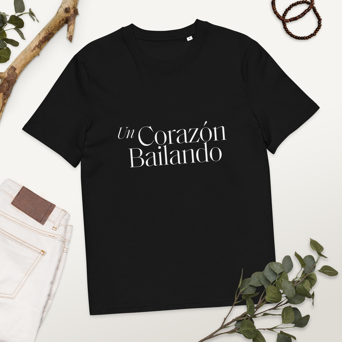 Ribbed neck T-shirt