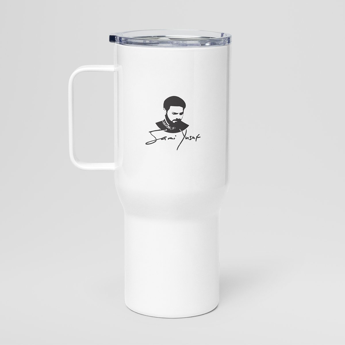 Travel mug with quote