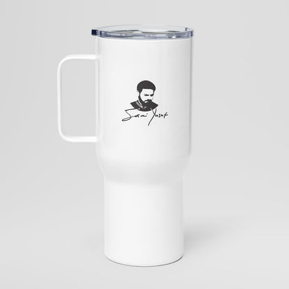 Travel mug with quote