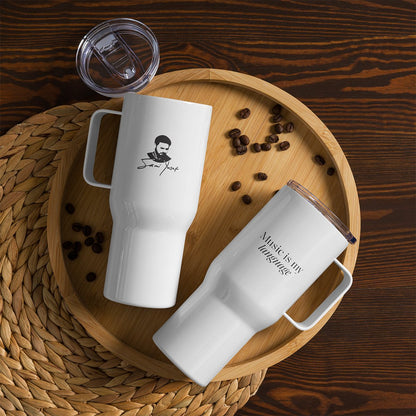 Travel mug with quote