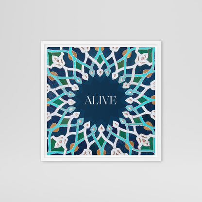 'Alive' Framed canvas