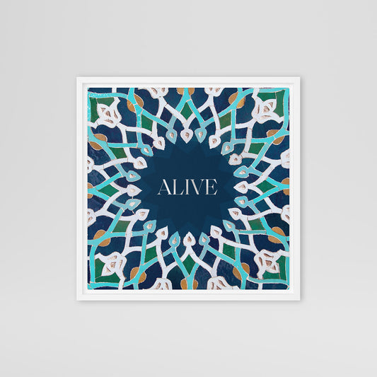 'Alive' Framed canvas