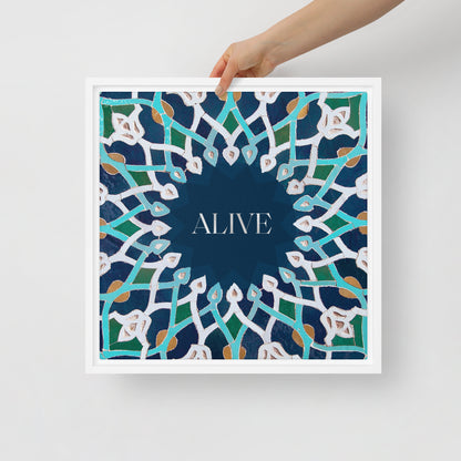 'Alive' Framed canvas
