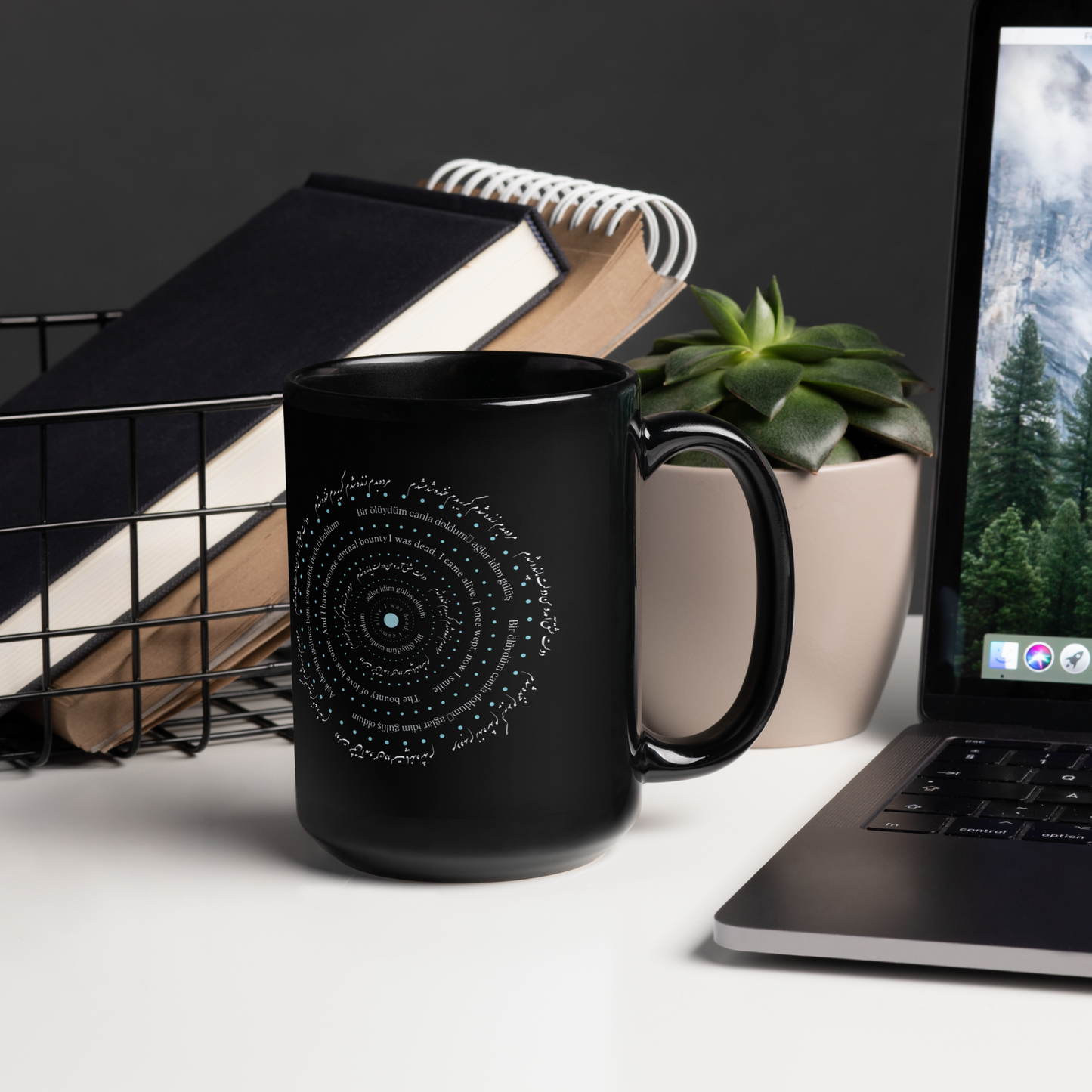 'Alive' Black Glossy Mug
