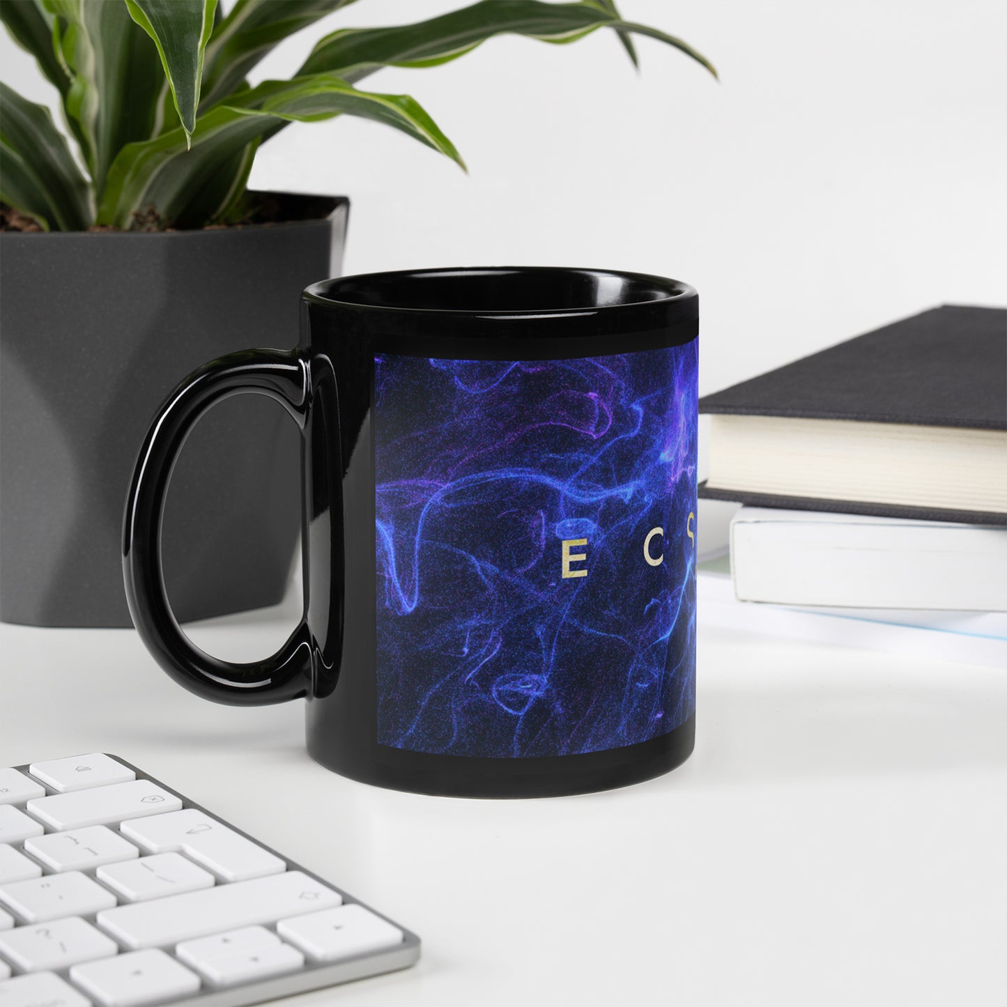 'Being' Black Glossy Mug